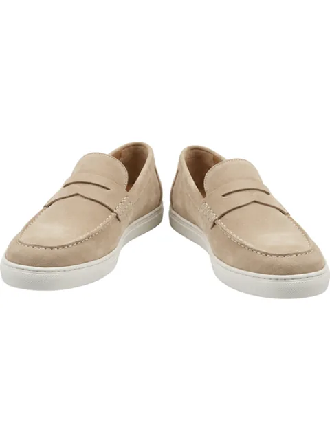 Bej süet loafer